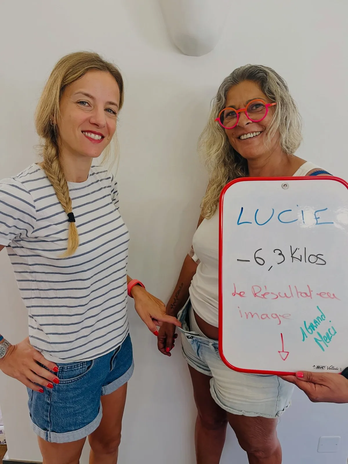 La coach du club Vitality Nutriclub aux côtés d’un membre